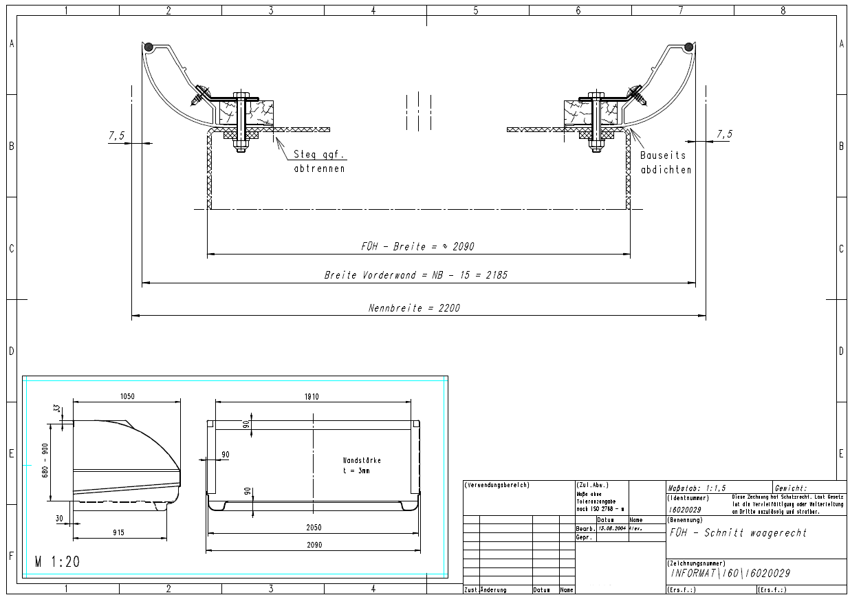 Stirnwandspoiler Alkoven für alle Transporter mit Kofferaufbau