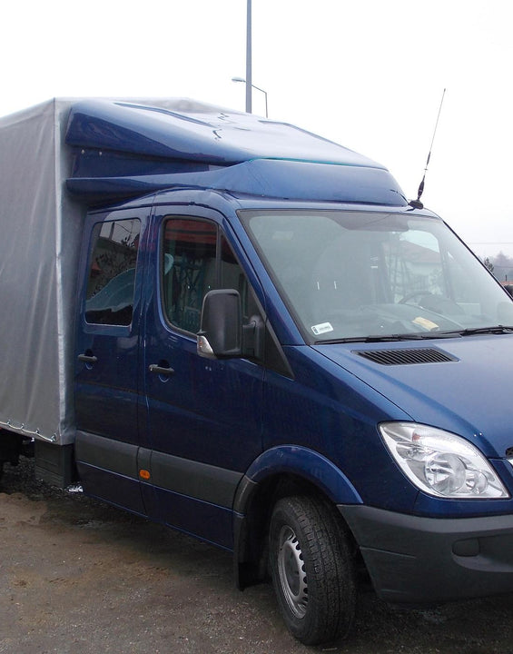 DOPPELKABINE Dachspoiler MERCEDES Sprinter, VW Crafter höhenverstellbar ( Seitenflaps als Option )