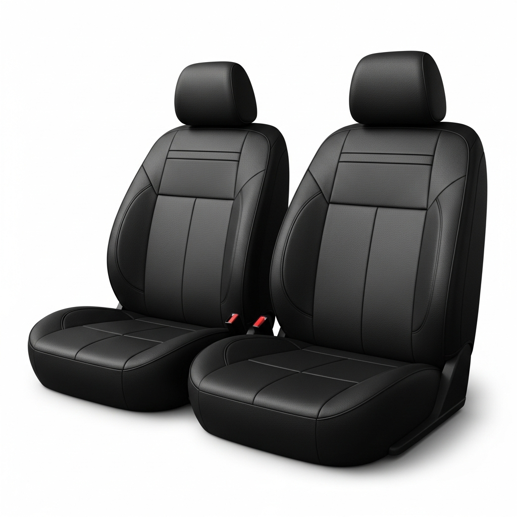 Sitzbezug Kunstleder Schwarz