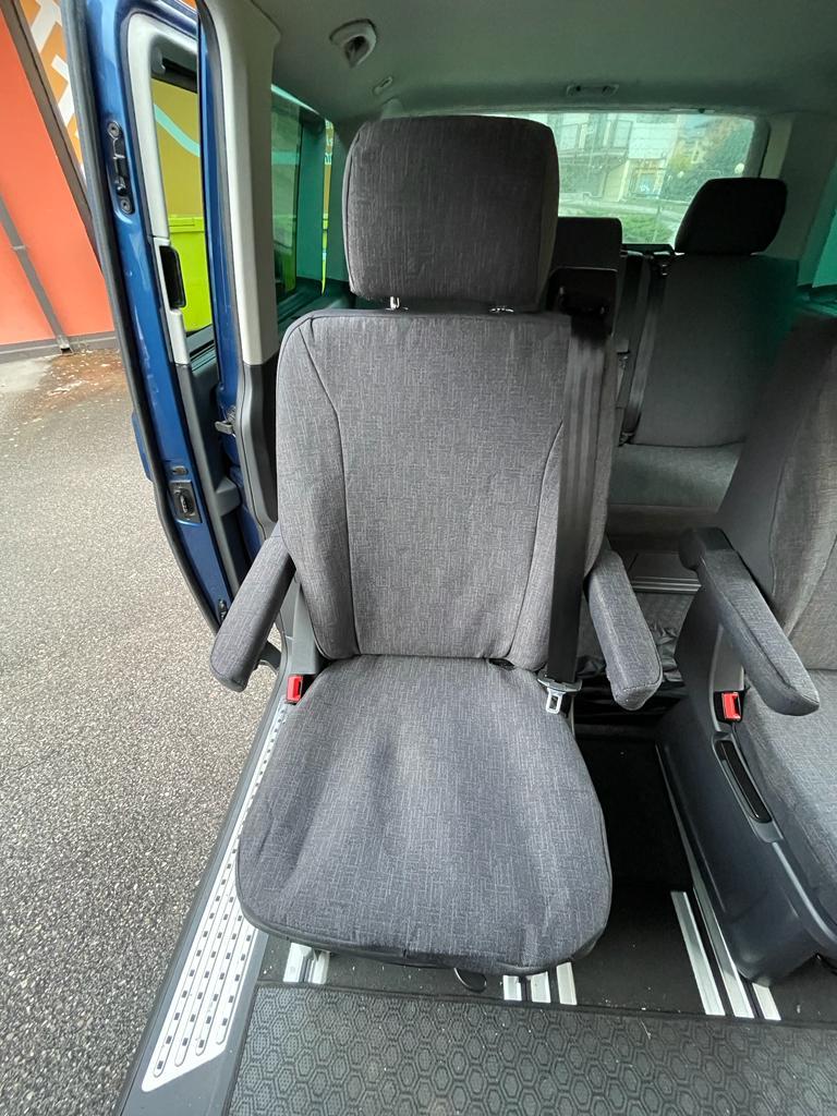 Stoffbezug MIL260, Van-Einzelsitz blau, sauberer Einbau